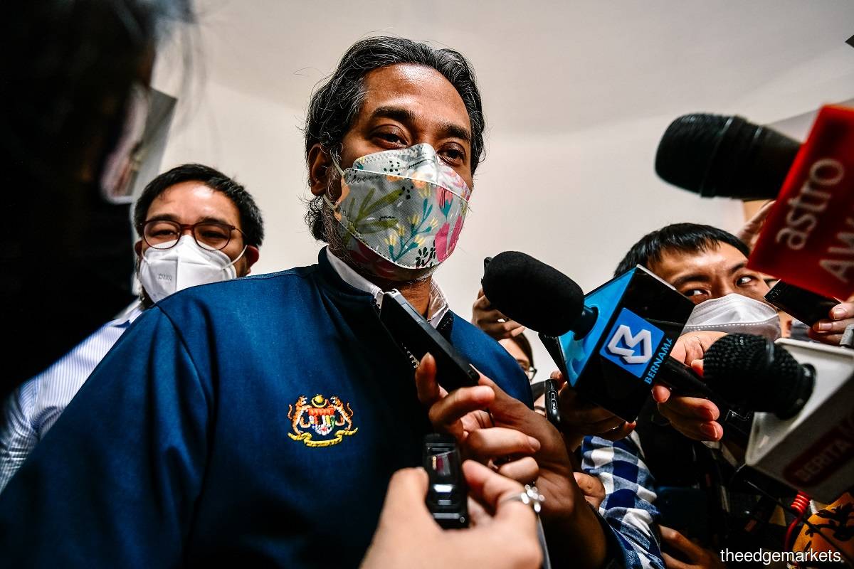 Khairy: The Ministry of Health would also like to inform that the intake of the second booster dose is voluntary. (Photo by Zahid Izzani Mohd Said/The Edge)